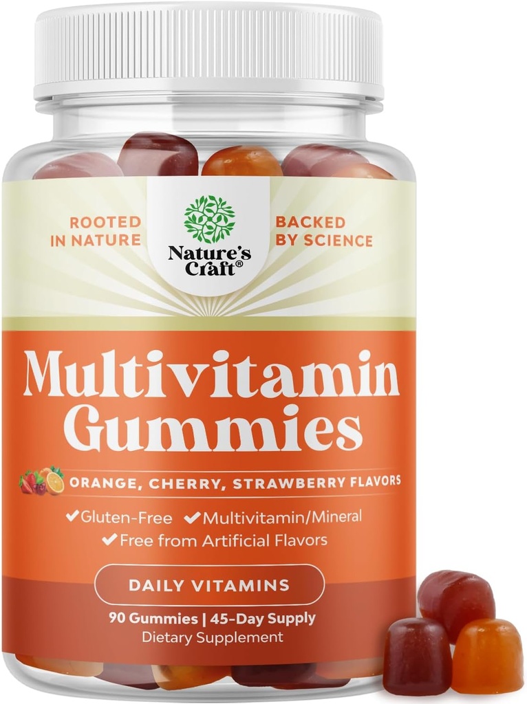 Yetişkinler için Multivitamin Gummies - Halal Multivitamin Gummy with B12 Biotin - Gelatin-Free Gummy Multivitamins for Men & Women - Vitamin Gummies with çinko & Vitamin D - Non-GMO Gluten-Free - 90 Count