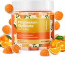 90 Kontyum Glycinate Gummies 400 mg w/Ashwagandha Supplement - Sugar Free Magnezyum Glycinate Supplement Ashwagandha Gummies for Yetişkinler için Orange Flavorgandha Gummies
