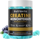 Erkekler ve Kadınlar için Sırtine Monohidrat Gummies for Men & Women-5g oftine Monohidrat - Sugar Free,Vegan, Blueberry Flavor, 120 Kont