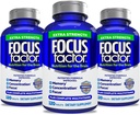Focus Factor Yetişkinler Ekstra Güçlü, 120 Kont- Brain Supplement for Memory, Concentration, Focus- DMAE, Vitamin D, DHA- Brain Health Supplement – Trusted Formula- Brain Vitamins, Focus Pills (3 Pack)