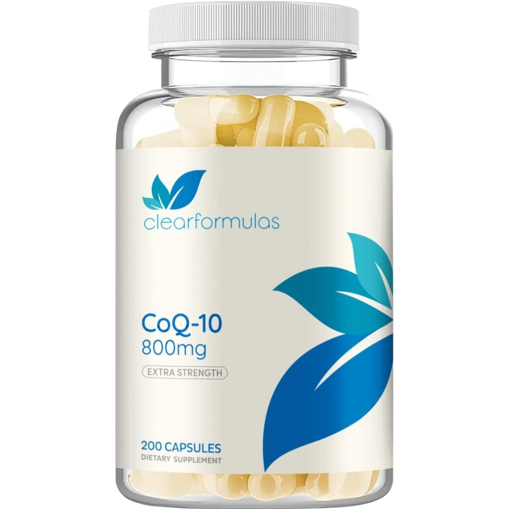 Ekstra Kuvvetli CoQ10 800 mg - Hızlı Abhidrasyon Coenzyme Q10 Kalp Enerji ve Ağlama Desteği için 800 mg Potent Antioksi - Yüksek Stability CoQ10 Ubione Caps - Made in a cGMP US Lab (100 Servisler)