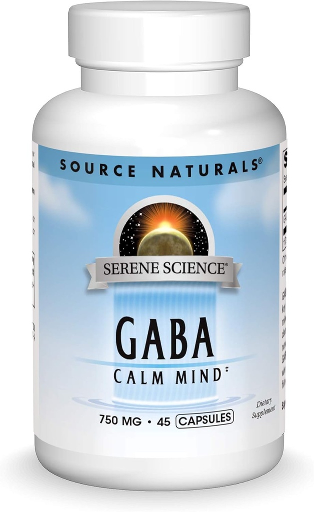 Source Naturals Serene Science GABA, για ένα ήρεμο μυαλό, 750mg - 45 κάψουλες