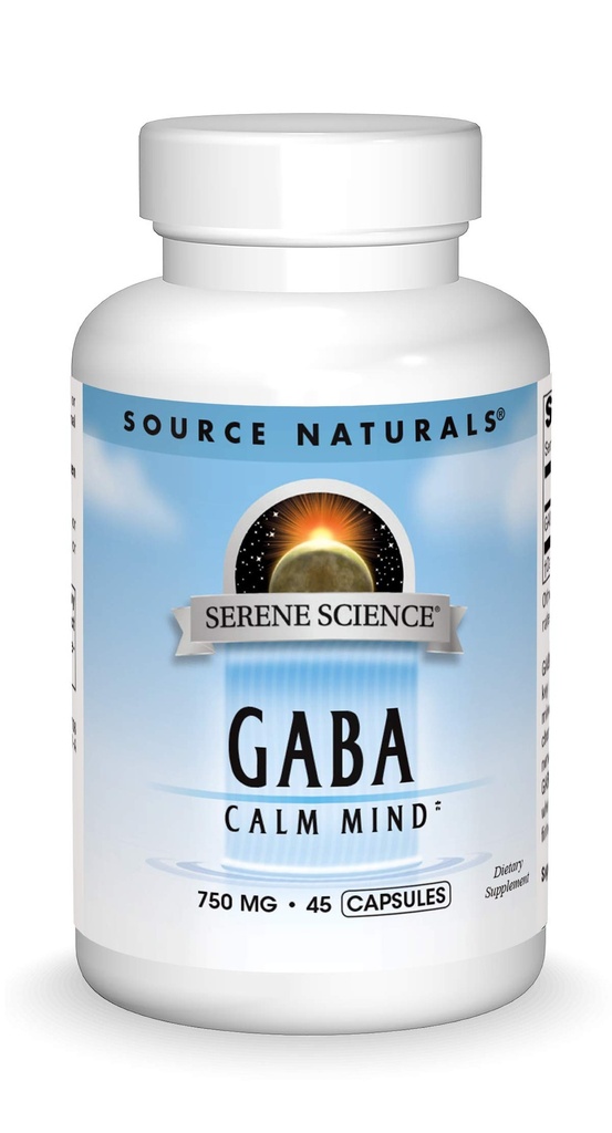 Source Naturals Serene Science GABA, για ένα ήρεμο μυαλό, 750mg - 45 κάψουλες