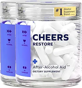 Cheers Restore | Tamam with DHM + L-Cysteine | Feel Better After Drink & Support Your Liver | 24 Dos | Dihidrmyricetin, Cysteine, Prickly Pear, B-Vitamins, Ginger
