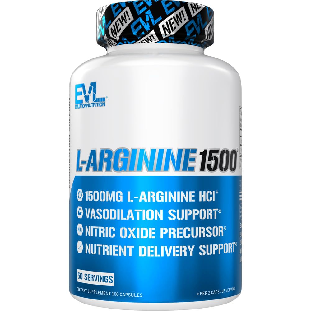 Evlution Beslenme Nitrik Membran Booster L-Arginine Supplement - Yüksek Potency Nitrik Oksit Supplement with 1500 mg of L Arginine HCL for Advancedd Pumps Energy Muscle growth and Vascularity NO ATM