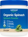Nutricost Organic Spinach Powder 8oz (1 γραμμάριο ανά υπηρεσία) - Certified USDA Organic, Premium Μη ΓΤΟ Spinach Powder