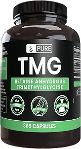 Αμιγώς πρωτότυπα συστατικά TMG (365 κάψουλες) Δεν Μαγνήσιο ή Ρύζι Fillers, πάντα καθαρό, Εργαστήριο Επαληθευμένο