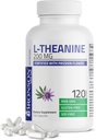 Bronson L-Theanine 200 mg (Çift-Strength) Passion Flower Herb, Non-GMO Gluten-Free Soy-Free Stress Management Supplement, 120 Capsules