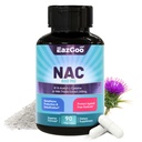 Συμπλήρωμα NAC, κάψουλες N-Acetyl Cysteine 800mg, συμπλήρωμα N-Acetyl με γαϊδουράγκαθο γάλακτος 200mg, αντιοξειδωτική υποστήριξη, Vegan, GMOs-free, NAC 90 Count (Pack of 1)