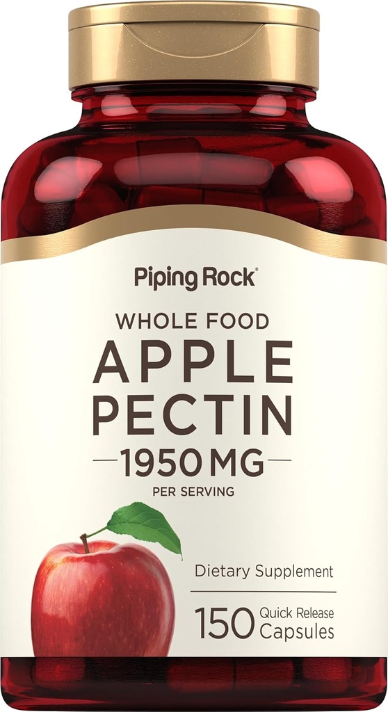 Piping Rock Apple Pectin Capsules | 1950 mg | 150 Pills | Dietary Supplement | Non-GMO, Gluten Free