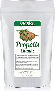 Stakich Bee Propolis Chunks - Pure, Natural - 1 Pound (16 Ounce)