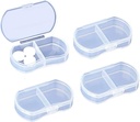 4PCS υπόθεση χαπιών για την τσάντα μικρό χάπι Organizer Portable Travel Daily Pill Containers AM & PM Mini Pill Box Βιταμίνη, ιχθυέλαιο, κάτοχος συμπλήρωμα