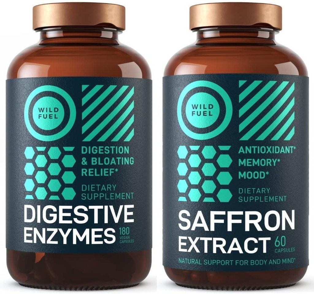 WILD FUEL Digestive Enzymes ve Saffron Ekstraksiyon Capsules Diyeter