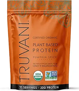 Truvani Vegan Pea Protein Toz | Riley Spice | 20g Organik Bitki Esasen Protein | 10 Hizmetler | Keto | Gluten & Dairy Free | Low Carb | Ek Olmayan Şeker