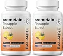 Balancebreens Bromelain 500mg Κάψουλες – 2400 GDU Pineapple Extract συμπλήρωμα για την κοινή υποστήριξη, τη φυσική υποστήριξη οίδημα, και την υγιεινή πέψη – 180 οργανικές κάψουλες Κατασκευασμένες στις ΗΠΑ