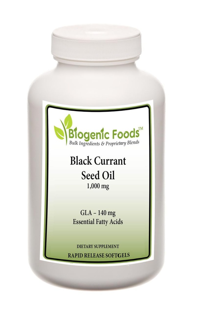 Black Currant Seed Oil - Essential Fatty Acid 140 mg of Natural Sourced GLA - 1000 mg