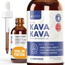 Rejuvica Health Kava Root Extract Supplement - Active Kava - Potent Relaxation & Calm - Sıvı Ekstraksiyon - Piper Methysticum - Noble Diversity - Natural Occurring Kavalactones - 48 hizmet