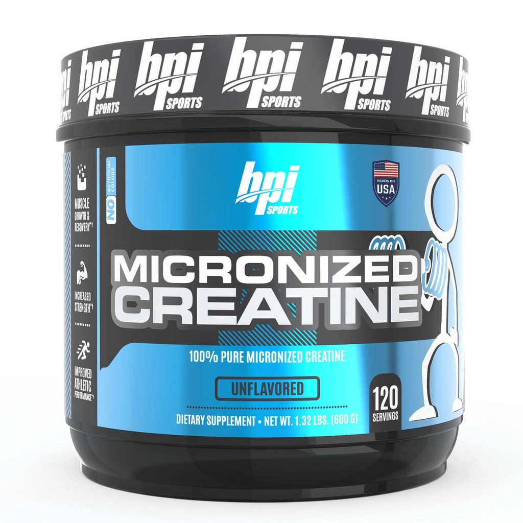 BPI Sports Micronized Tinatine - Güç artırmak - Fatigue - Lean Muscle Building - 100% Saf Kretine - Better Abors - Supports Kas Büyüme - Unflavored - 120 Hizmet - 21.16 Ounce