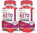 Justified Laboratories (2 Pack Keto Drops Keto ACV Gummies Extreme 2000MG Keto Drops Keto Gummies Advanced Formula Apple Cider Vinegar with Pomegranate Beet Juice Powder B12 Vegan Non GMO 120 Gummys