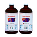 LIQUIDHEALTH Neulogic Focus Supplement - Brain Booster Nootropic Supplement for Cognitive Function, Memory & Focus with Ginkgo Biloba, Choline, L-Theanine & Phosphatidylserine - USA Made (2 Pack)