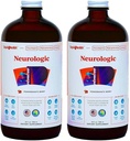 LIQUIDHEALTH Neurologic Focus Supplement - Brain ATM Nootropic Supplement for Cognitive Function, Memory & Focus with Ginkgo Biloba, Choline, L-Theanine & Phosphatidylserine - USA Made (2 Pack)