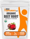 BulkSupplements.com Organik Arıt Köklü Toz - Arıt Kök Toz, Nitrik Çimento Tamam - Vegan & Gluten Ücretsiz, Hizmet başına 400 mg, 1kg (2.2 lbs)