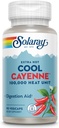 SOLARAY Ekstra Sıcak Cool Cayenne 100.000 HU - Geleneksel Folk Remedy ve Digestion Aid - Bio-Cool Process - Lab Doğrulanmış, Tesis GMP, 60 Gün Garantisi - 45 Hizmet, 90 VegCaps