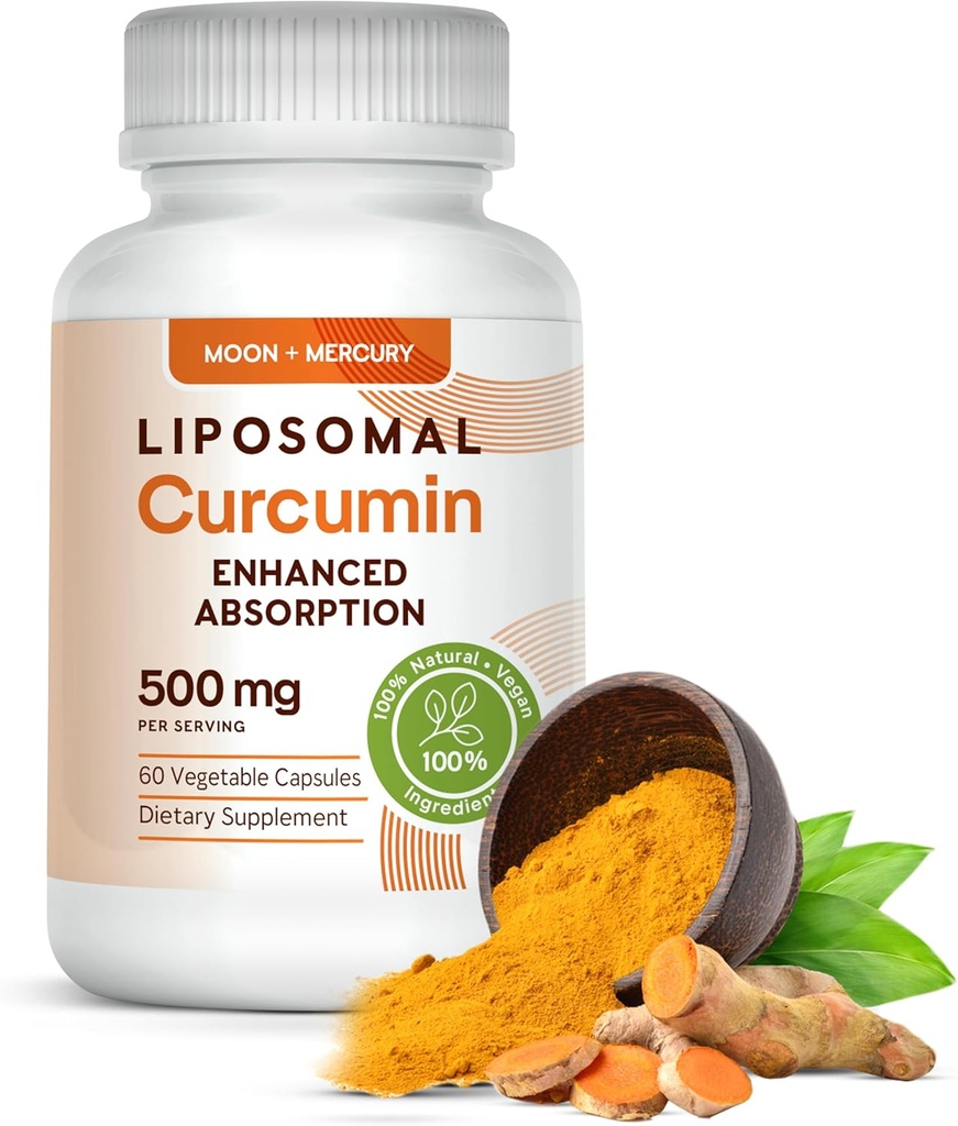Liposomal Turmeric Curcumin 500 mg - 60 Turmeric Curcumin Supplements Capsules Capsules Capsules