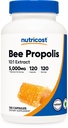 Nutricost Bee Propolis 10:1 Extract 5.000mg Ισοδύναμο, 120 κάψουλες - Χωρίς γλουτένη, μη ΓΤΟ, συμπλήρωμα διατροφής χορτοφάγων, από 500mg του 10:1 Extract