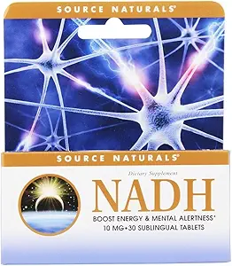 Source Naturals NADH 10mg, Boost Energy and Mental Alertness*, 10mg - 30 Peppermint Lozenges