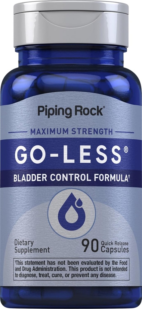 Piping Rock Bladder Control Pills for Women and Men | 90 Capsules | En Güçlü Formula | Pumpkin Seed Extract | Non-GMO, Gluten Free Supplement Supplement Supplement Supplement