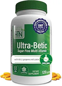 Sağlık Thru Beslenme Ultra-Betic Multivitamin 120 Kont | Destekler Nerve, Vizyon, Enerji | ALA, Lycopene | Non-GMO, Clean Label | Üçüncü Taraflı Kalite için Test Edildi