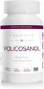 Anew Vitaㅤ Policosanol Supplement - Healthy Lipid Levels, Platelet Function & Circulation, Cuban Sourced Sugarcane, 40mg per Serving, Non-GMO, Gluten-Free - 120 Veggie Capsules, Made in USA