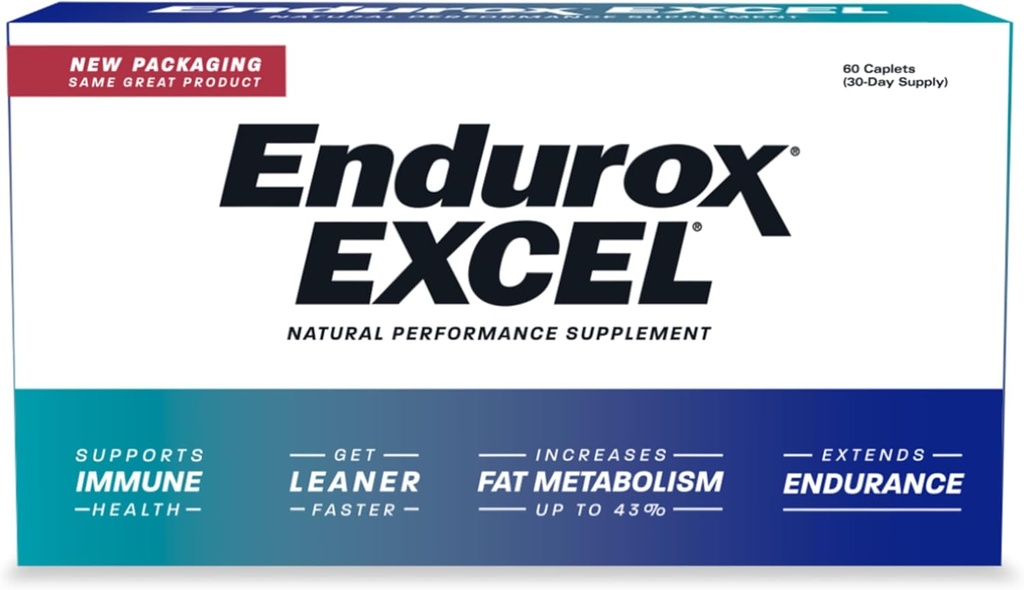 Pacific Health Endurox Excel Natural Performance Supplement, Metabolism'ı artırıyor ve Ciwujia (Ginseng) Kök - 60 Caps
