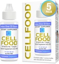Cellfood Oxygen Boost - 1 fl oz, 5 Pack - Liquid Oxygen Supplement for Lymphatic Drainage, Altitude Sickness, Jet Lag, Fatigue, Headaches, Hangovers & Energy - Gluten Free, Cert. Kosher