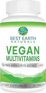 Best φυσικός της Γης Vegan πολυβιταμίνες με 80 βασικά θρεπτικά συστατικά για την ευεξία και ζωτικότητα 30 κόμη
