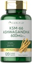 Carlyle KSM-66 Ashwagandha 600 mg | 120 Caplets | L-Theanine | Vegan, Non-GMO, Gluten Free
