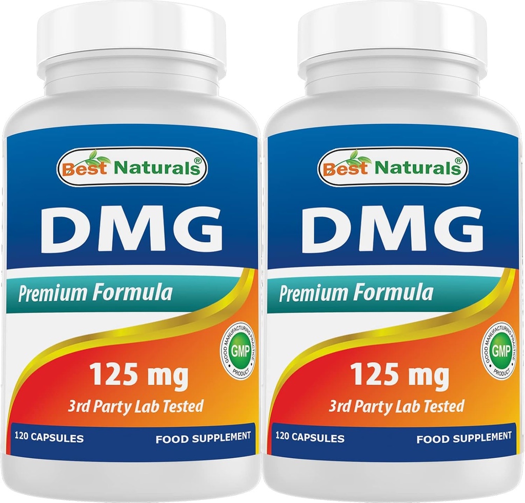 En İyi Doğallar DMG 125 mg 120 Capsules (120 Count (Pack of 2))