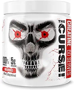 JNX SPORTS The Curse! Kretine Monohidrat Toz 60 Hizmetler | Saf Mikronized Kreta 5g - 300g - 10.6 Ounce