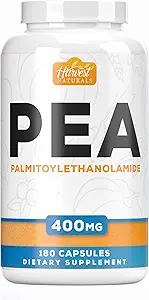 Palmitoylantaamid Capsules | Pea 400 mg | 180 Pill Count | Doğal Inflammasyon ve Dekomfort Yardımı | Lab Test Edilmiş Malzemeler
