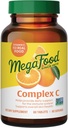 MegaFood Kompleksi C - Vegan Immune Support Supplement with Vitamin C 250 mg, Made with Real Food Including Orange, Cranberry & Brown Rice, Gluten-Free, Kosher - 60 Tablet, 60 Hizmet