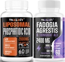 Phosphatidic Acid 2000mg with Fadogia Agrestis 1400 mg and Tongkat Ali 1000 mg for maximum Strength, Energy & Muscle Building Sche