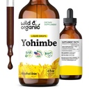 Wild & Organic Yohimbe Supplements for Men & Women - 5 mg Yohimbine Extract Tincture - Alkol Özgür Yohimbe Bark Drops - Vegan, Non-GMO & Sugar-Free - 4 fl ozz