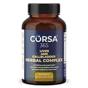 Liver Health and Gallbladder Support Formula - Liver Cleanse Detox & Repair Herbal Kompleksi Rosehips St. John's Wort Chamomile - Gallbladder Liver Supplements for Women Men - 60 Capsules