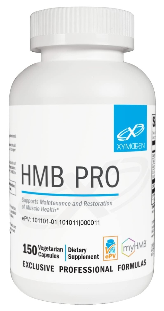 XYMOGEN HMB PRO - HMB συμπληρώματα για την αποκατάσταση των μυών - Συμπλήρωμα ασβεστίου με βιταμίνη D3 - Χωρίς γλουτένη, Vegan, μη ΓΤΟ (150 κάψουλες)