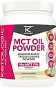 Ketologic MCT Oil Powder Unflavored (1 LB) – Keto Coffee Creamer & Energy Support – 41 Μερίδες Τριγλυκεριδίων Μεσαίου Αλυσίδας για Εστίαση & Καύσιμα