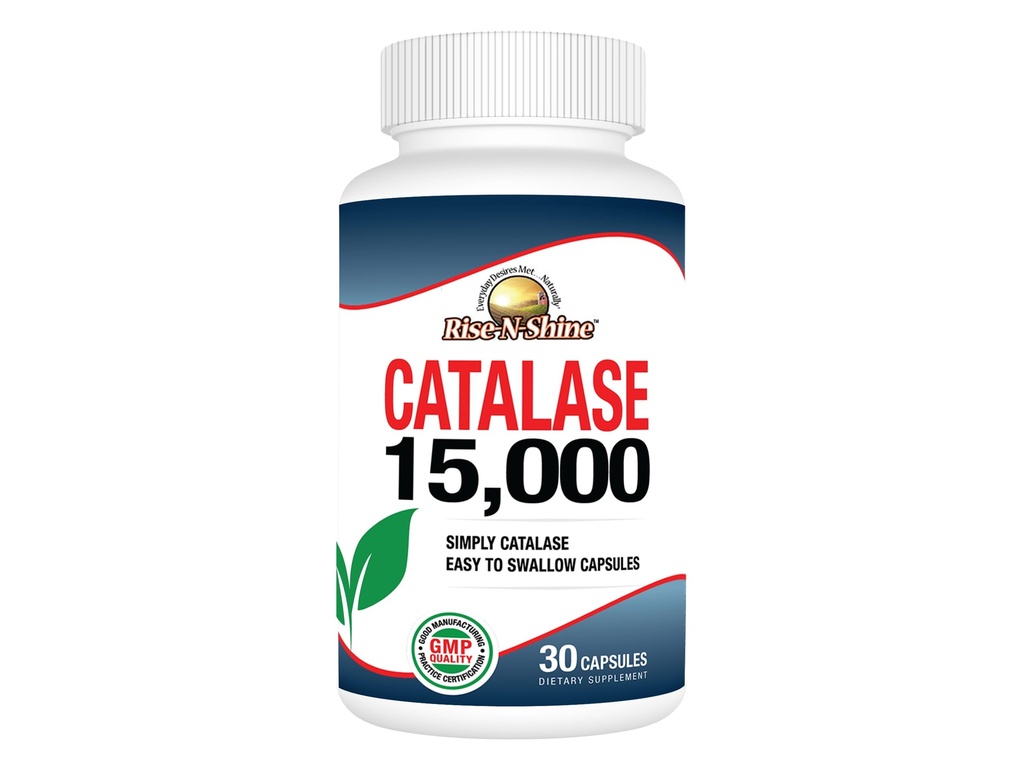 Rise-N-Shine Catalase Supplement 15,000 - Güçlü Saç Desteği için Güçlü Antioksi Enzyme - 30 Capsules