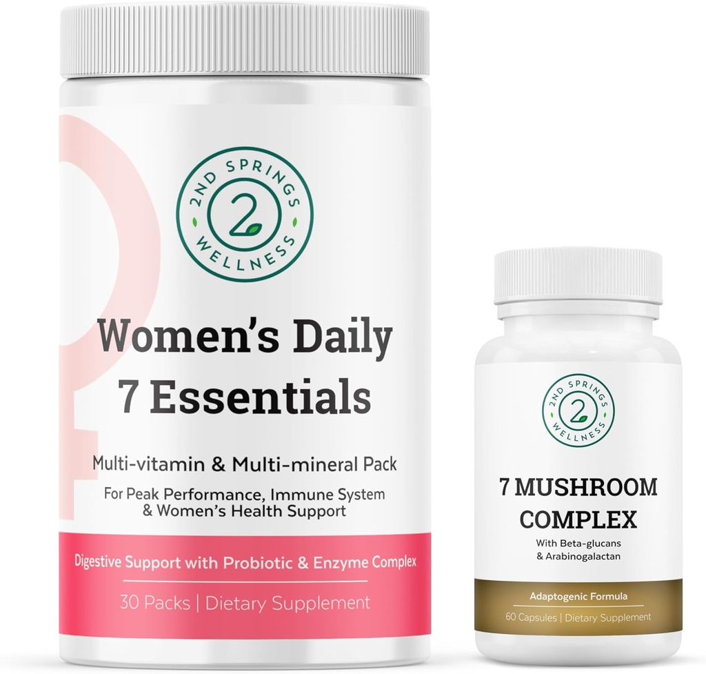 Feminine Vitality Sche - 7 Mushroom Complex & Women's Daily 7 Essentials for Complete Wellness Wellness