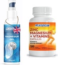 High Absorption Zinc and Magnesium Bundle for Muscle Recovery - Zinc Supplement and Transdermal Magnesium Gel for Leg Cramps