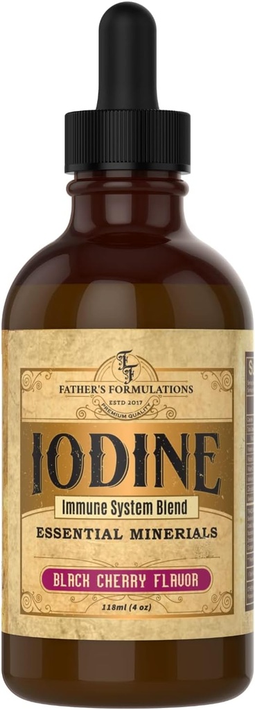 Babanın Formulaleri Iodine Supplement Drops 4oz - Büyük Tasting, Yüksek derecede Absorbable, Immune System for Yourroid Support, Focus & Energy
